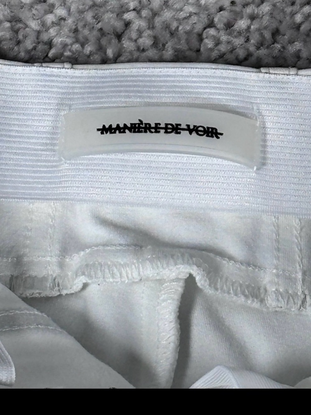 MANIERE DE VOIR White Lace Up Corset Waist Skinny Leggings Pants Womens Size 2 - Picture 5 of 12